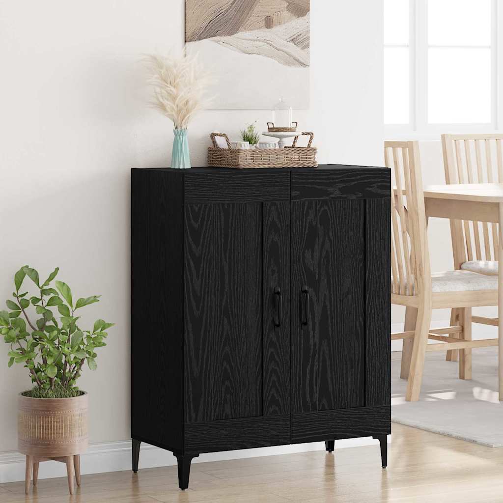 Serviesskap Svart Eik 69,5 x 34 x 90 cm Konstruert tre
