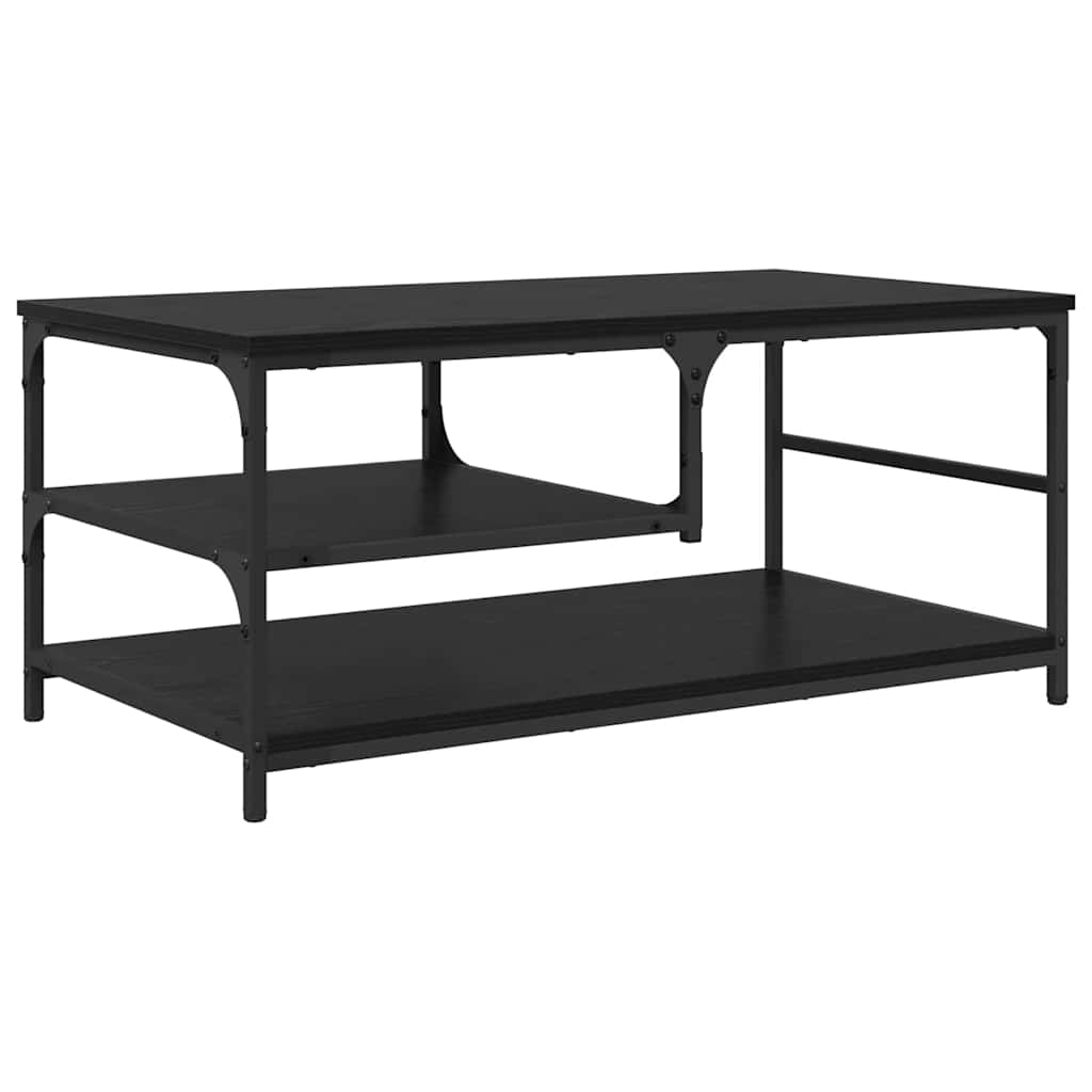 Kaffebord Svart Eik 90 x 49 x 40 cm Konstruert tre