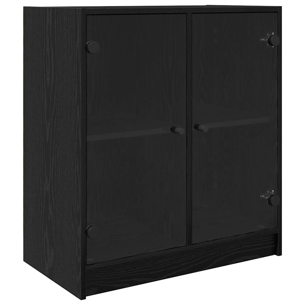 Sideskap Svart Eik 68 x 37 x 75,5 cm Konstruert tre