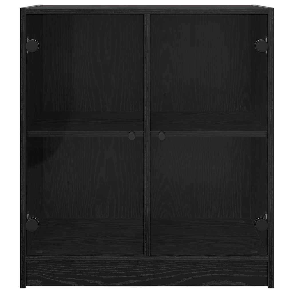 Sideskap Svart Eik 68 x 37 x 75,5 cm Konstruert tre