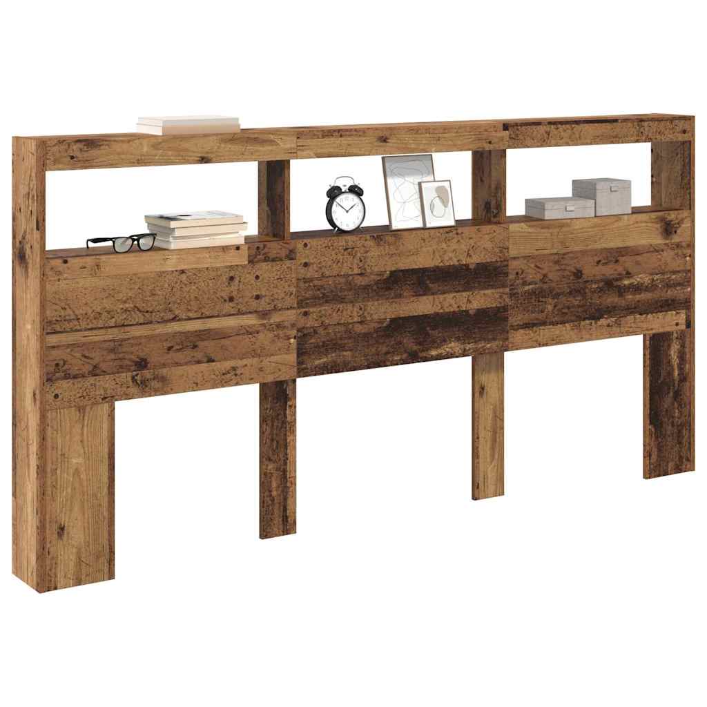 Hodegavl med hylle Gamle tre 200 x 17 x 102 cm Konstruert tre