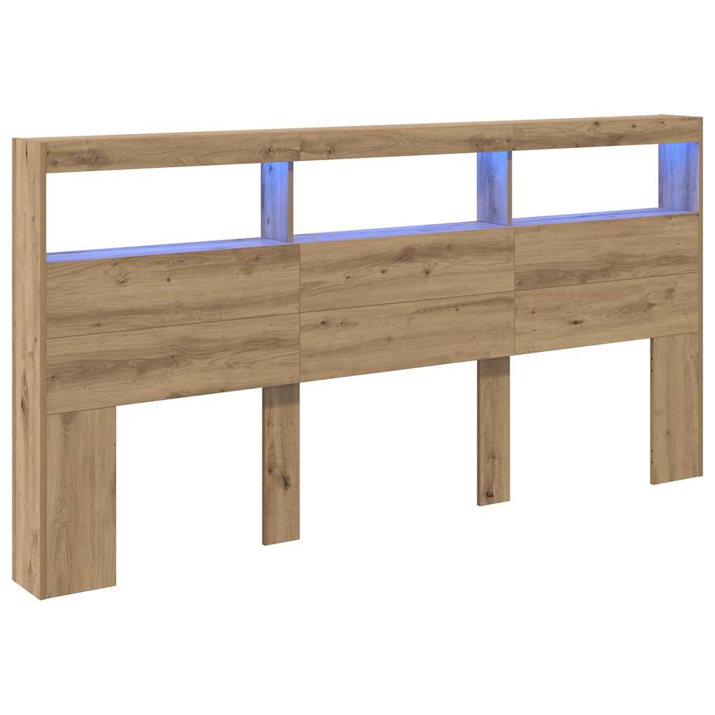 Hodegavl med hylle Artisan Eik 200 x 17 x 102 cm Konstruert tre