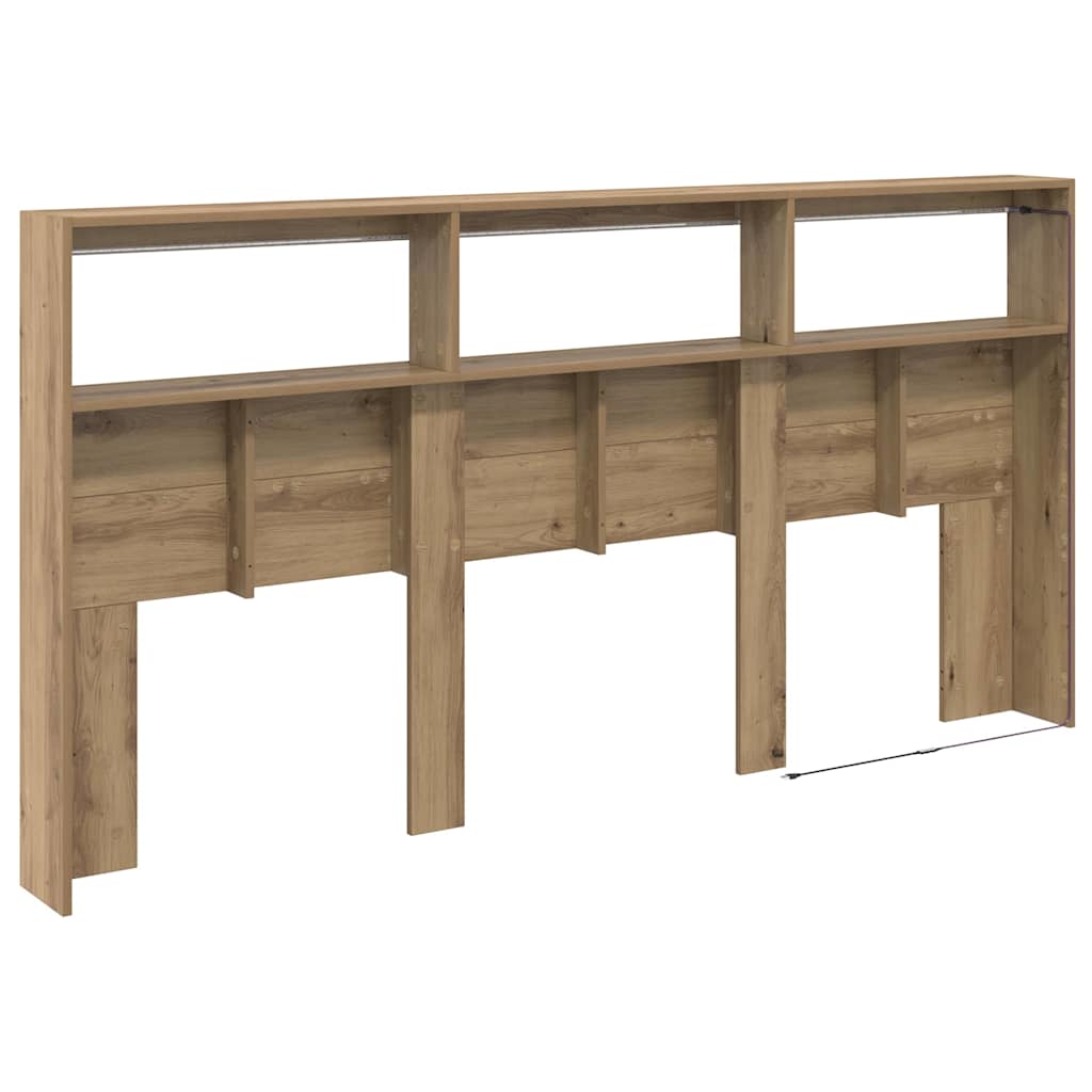 Hodegavl med hylle Artisan Eik 200 x 17 x 102 cm Konstruert tre