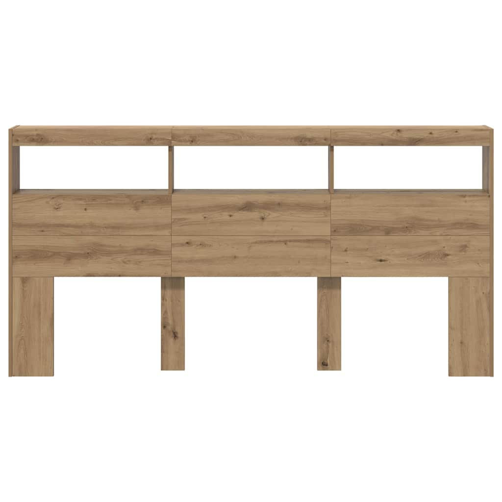 Hodegavl med hylle Artisan Eik 200 x 17 x 102 cm Konstruert tre