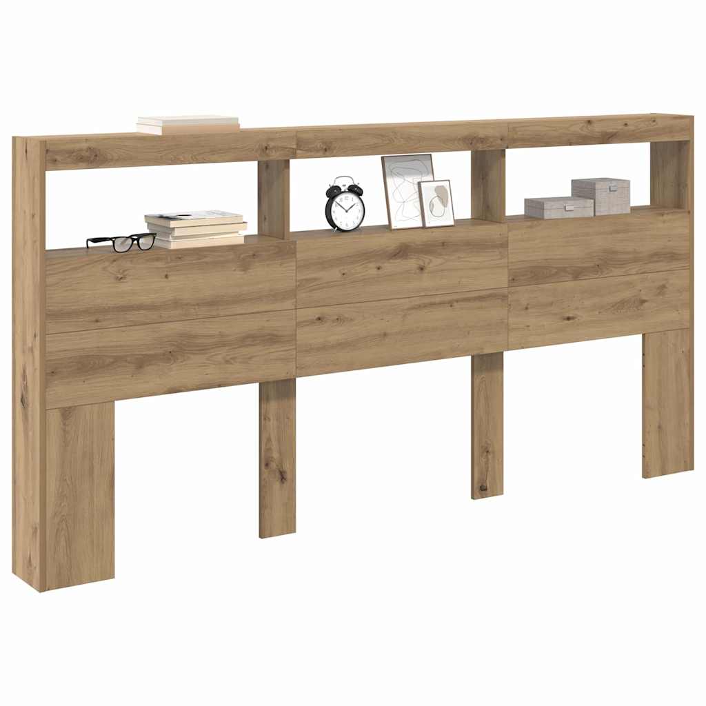 Hodegavl med hylle Artisan Eik 200 x 17 x 102 cm Konstruert tre