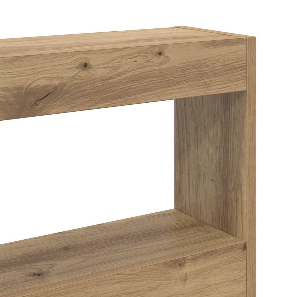 Hodegavl med hylle Artisan Eik 220 x 17 x 102 cm Konstruert tre