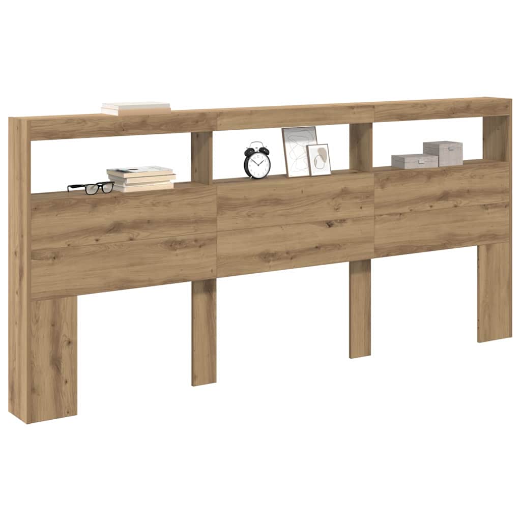 Hodegavl med hylle Artisan Eik 220 x 17 x 102 cm Konstruert tre