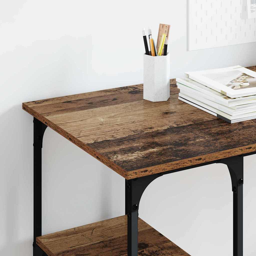 Skrivebord med hylle Gamle tre 140 x 50 x 75 cm Konstruert tre