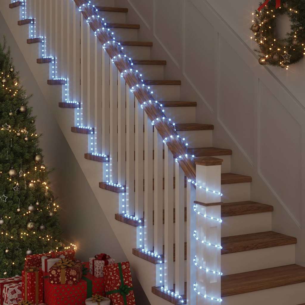 Lyskabel med 2400 LED Kald Hvit 100 m PVC