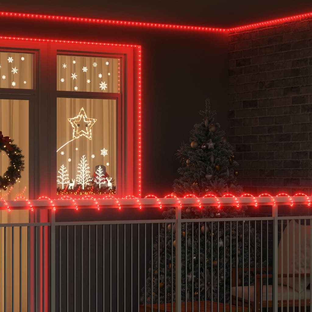 Lyskabel med 1200 LED Rød 50 m PVC