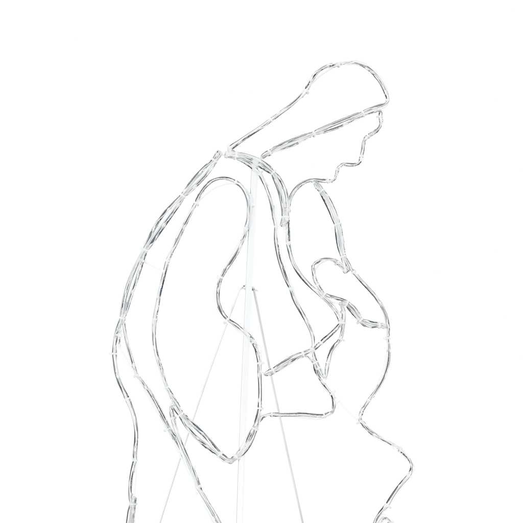 Belyst Nativitetsscene med 550 LED Flerfarget 112 x 71,5 cm PVC