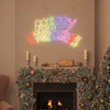 Jule Skilt med 240 LED Flerfarget 100 x 50 cm PVC