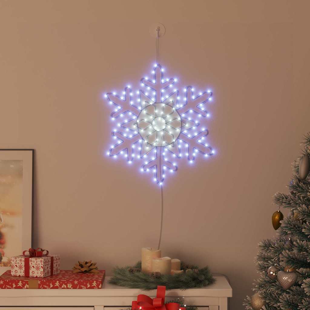 Jule Snøfnugg med 156 LED Blå 55,5 x 55,5 x 0,75 cm PVC