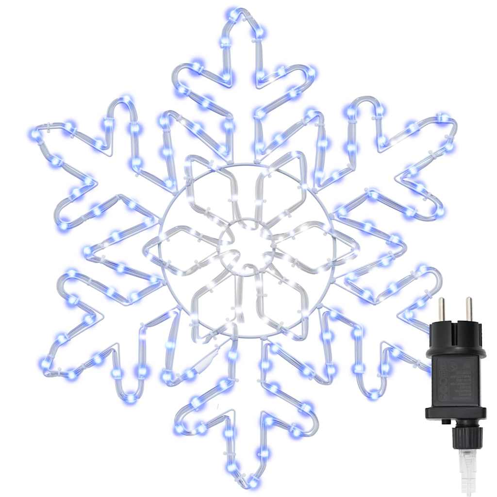 Jule Snøfnugg med 156 LED Blå 55,5 x 55,5 x 0,75 cm PVC