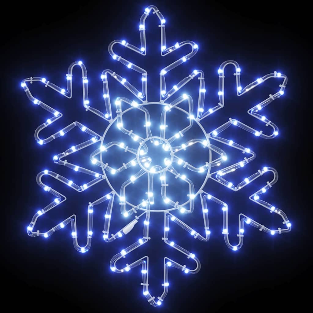 Jule Snøfnugg med 156 LED Blå 55,5 x 55,5 x 0,75 cm PVC