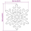 Jule Snøfnugg med 156 LED Blå 55,5 x 55,5 x 0,75 cm PVC