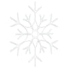 Jule Snøfnugg med 180 LED Varmhvit 56 x 49 x 0.7 cm PVC
