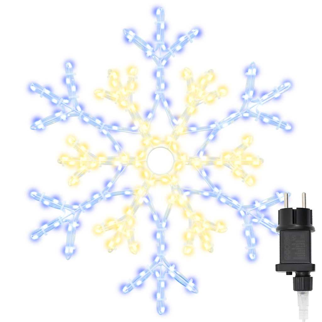 Jule Snøfnugg med 180 LED Varmhvit 56 x 49 x 0.7 cm PVC