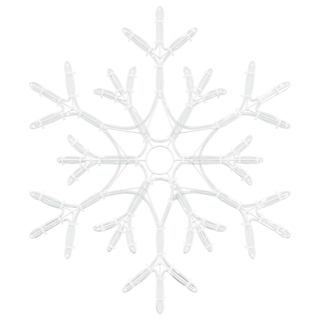 Jule Snøfnugg med 180 LED Varmhvit 56 x 49 x 0.7 cm PVC