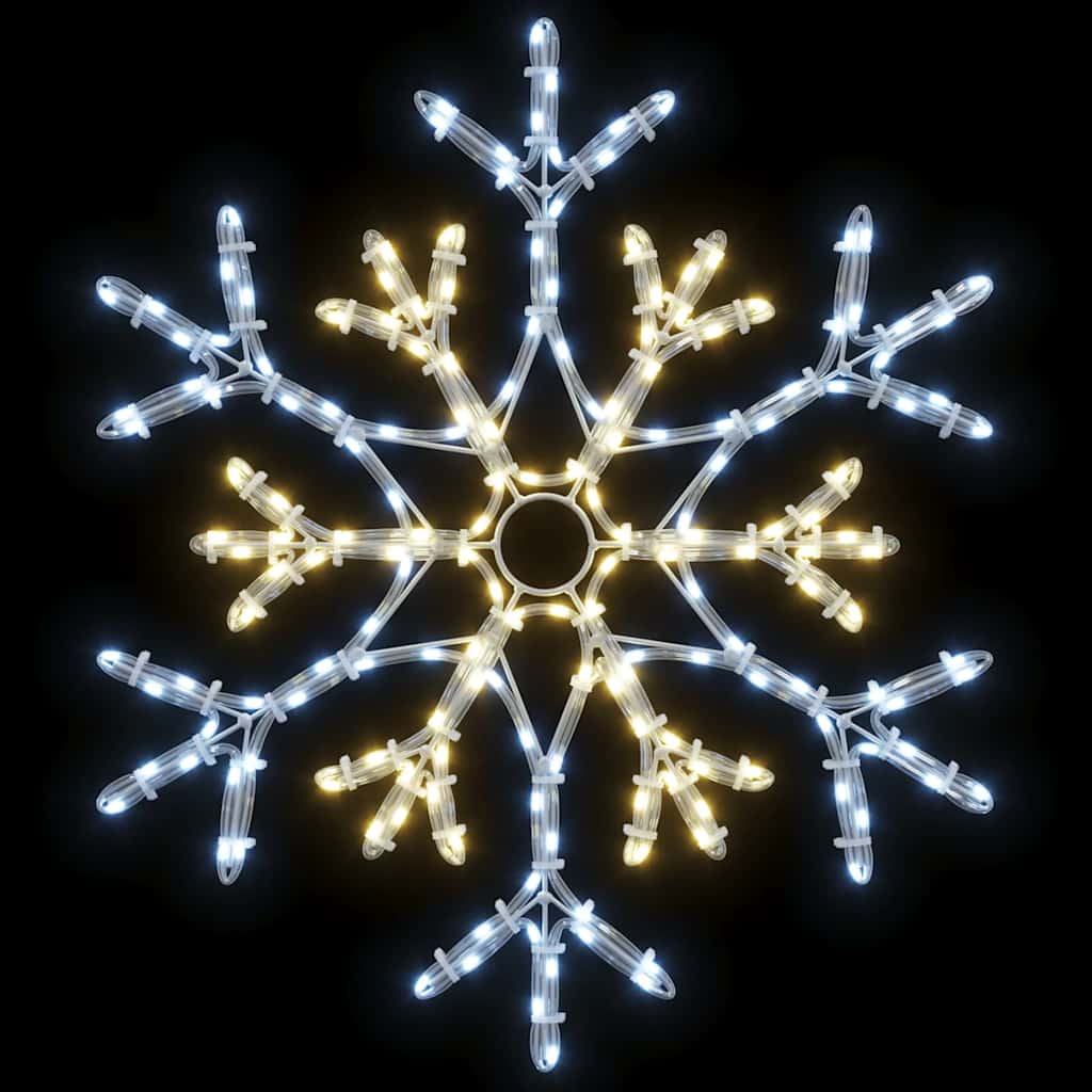 Jule Snøfnugg med 180 LED Varmhvit 56 x 49 x 0.7 cm PVC