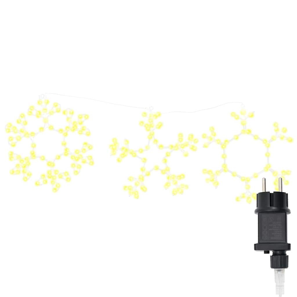 Jule Snøfnugg med 252 LED Varmhvit 44,5 x 38 cm PVC