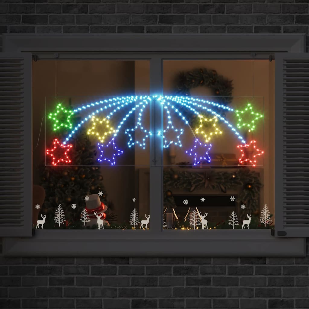 Jule Stjerne med 432 LED Flerfarget 182 x 58 cm PVC