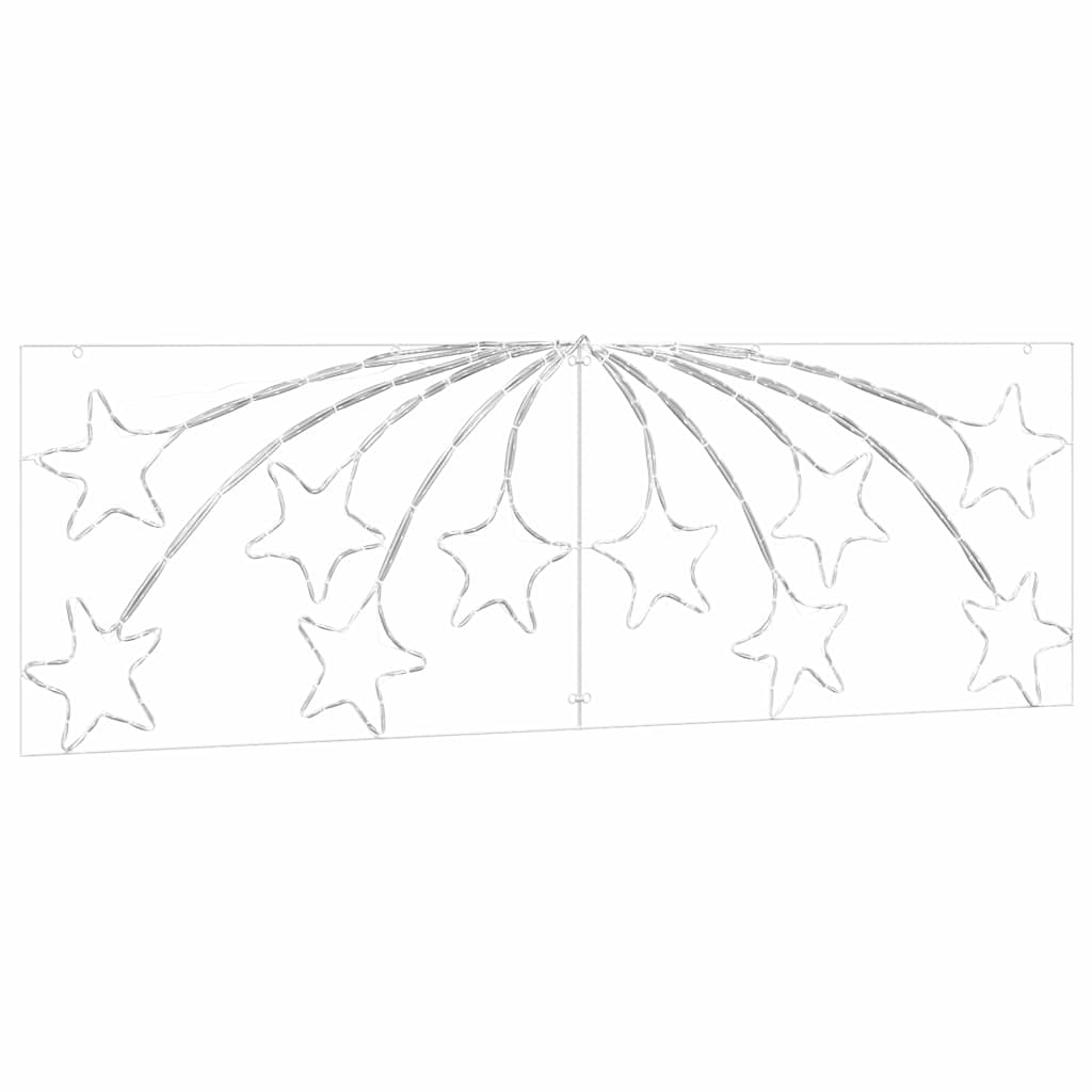 Jule Stjerne med 432 LED Flerfarget 182 x 58 cm PVC