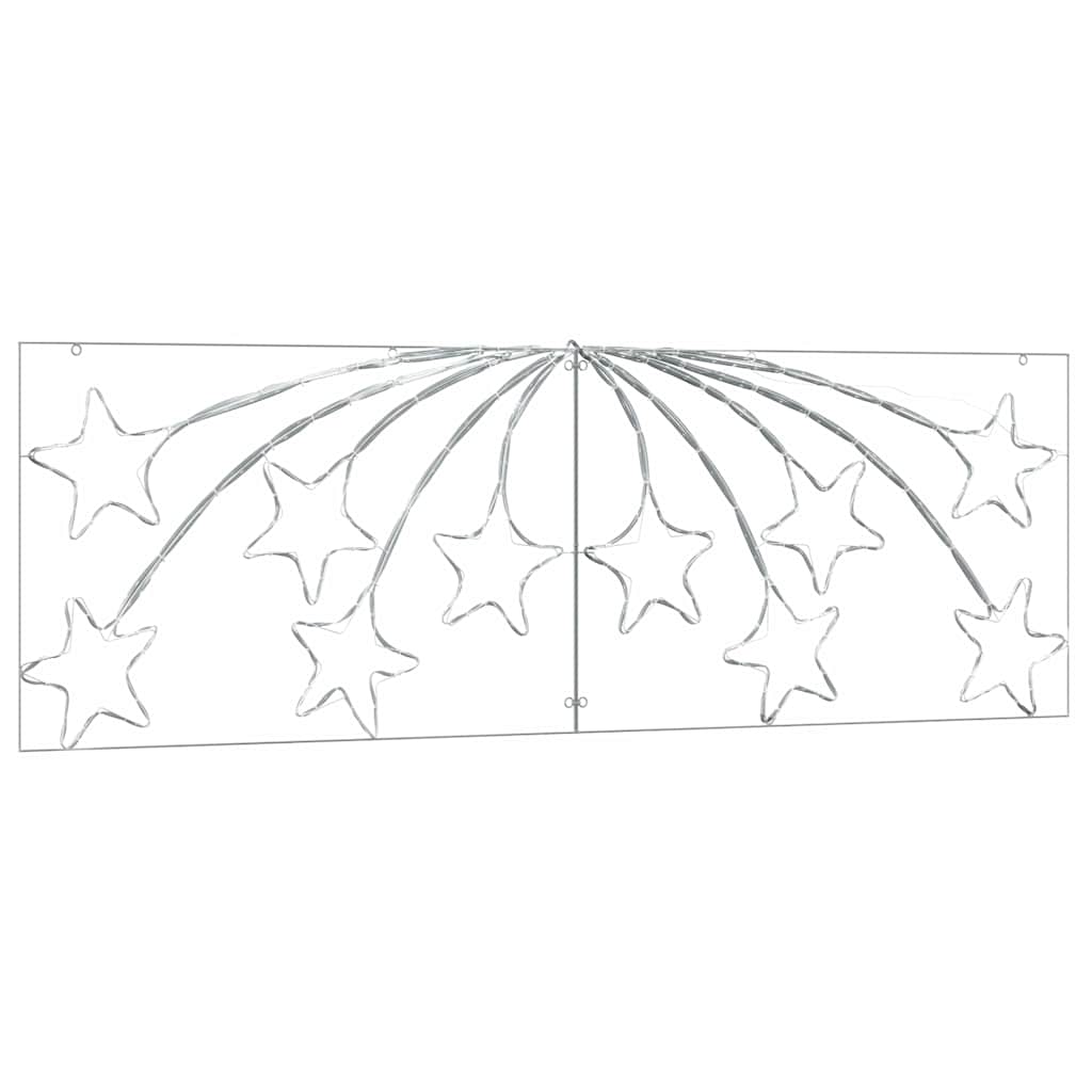 Jule Stjerne med 432 LED Flerfarget 182 x 58 cm PVC