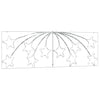 Juletre Stjerne med 432 LED Flerfarget 180 x 57 cm PVC