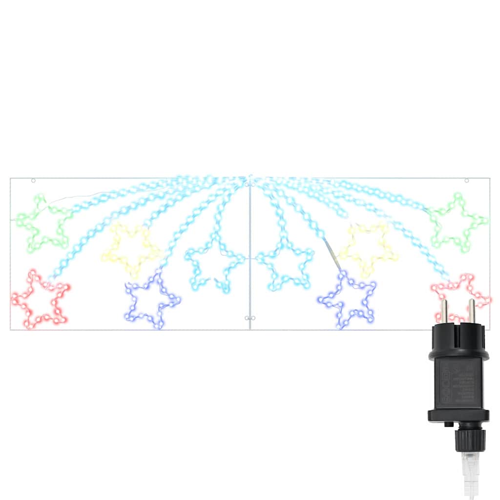 Juletre Stjerne med 432 LED Flerfarget 180 x 57 cm PVC