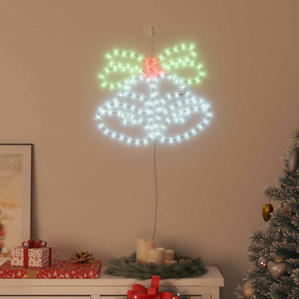 Juleklokke med 144 LED Flerfarget 57 x 47,5 cm PVC