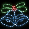 Juleklokke med 144 LED Flerfarget 56 x 46 cm PVC