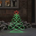 Julekongleformet lys med 144 LED Flerfarget 78 x 58 cm PVC