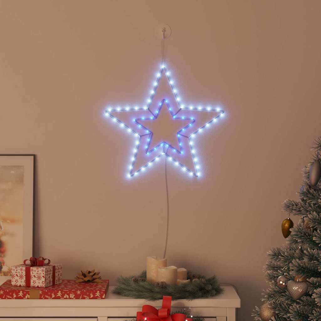 Juletre Stjerne med 72 LED Kald Hvit 51.5 x 50 x 0.65 cm Jern