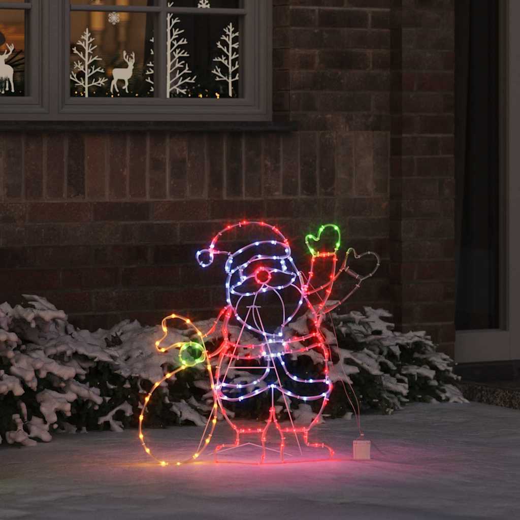 Julemann Lys med 168 LED Flerfarget 58.5 x 60 x 1.3 cm Jern
