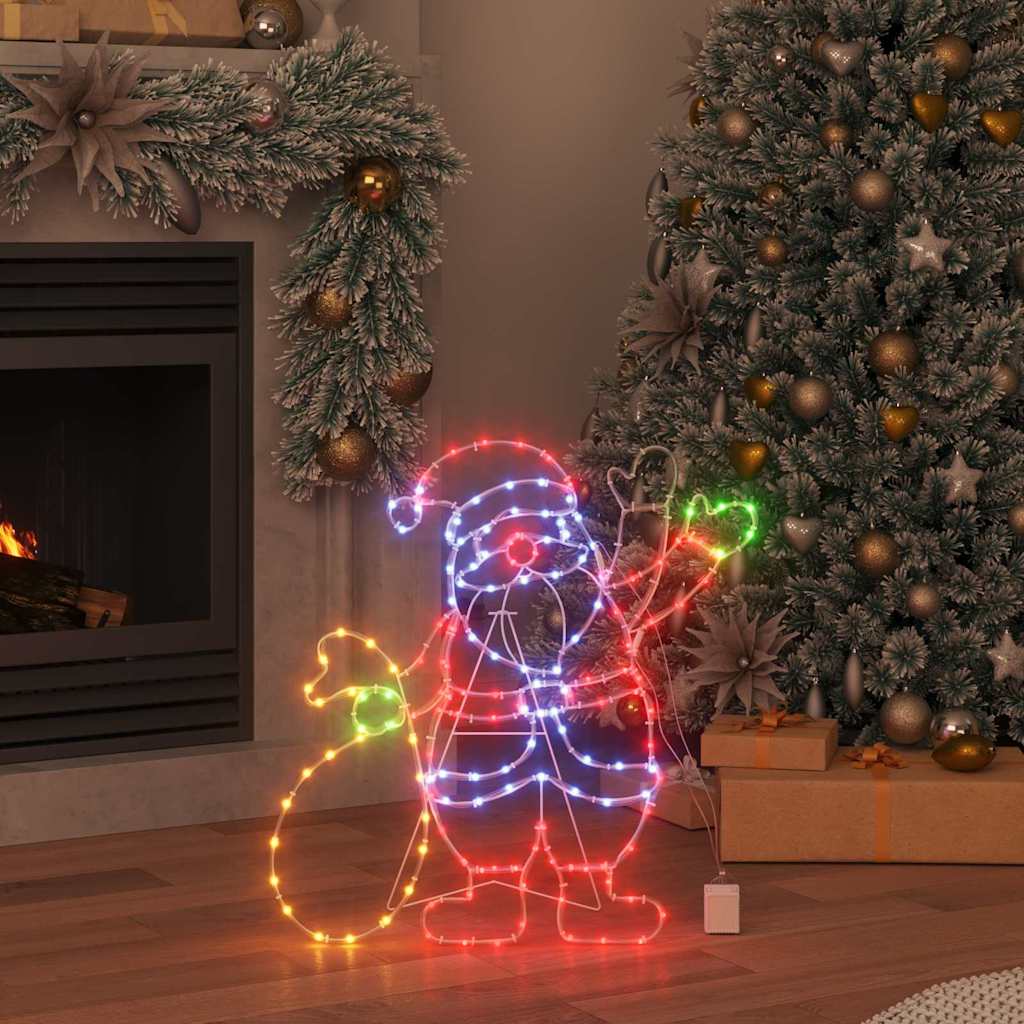 Julemann Lys med 168 LED Flerfarget 58.5 x 60 x 1.3 cm Jern