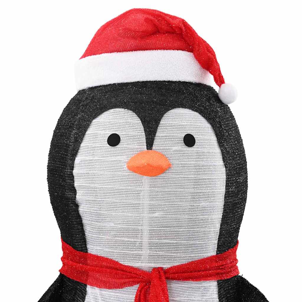 Snø Pingvin Figur med 600 LED Varmhvit 78 x 178 cm stoff
