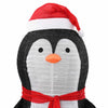 Snø Pingvin Figur Varmhvit 78 x 88 x 180 cm stoff