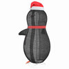 Snø Pingvin Figur Varmhvit 78 x 88 x 180 cm stoff