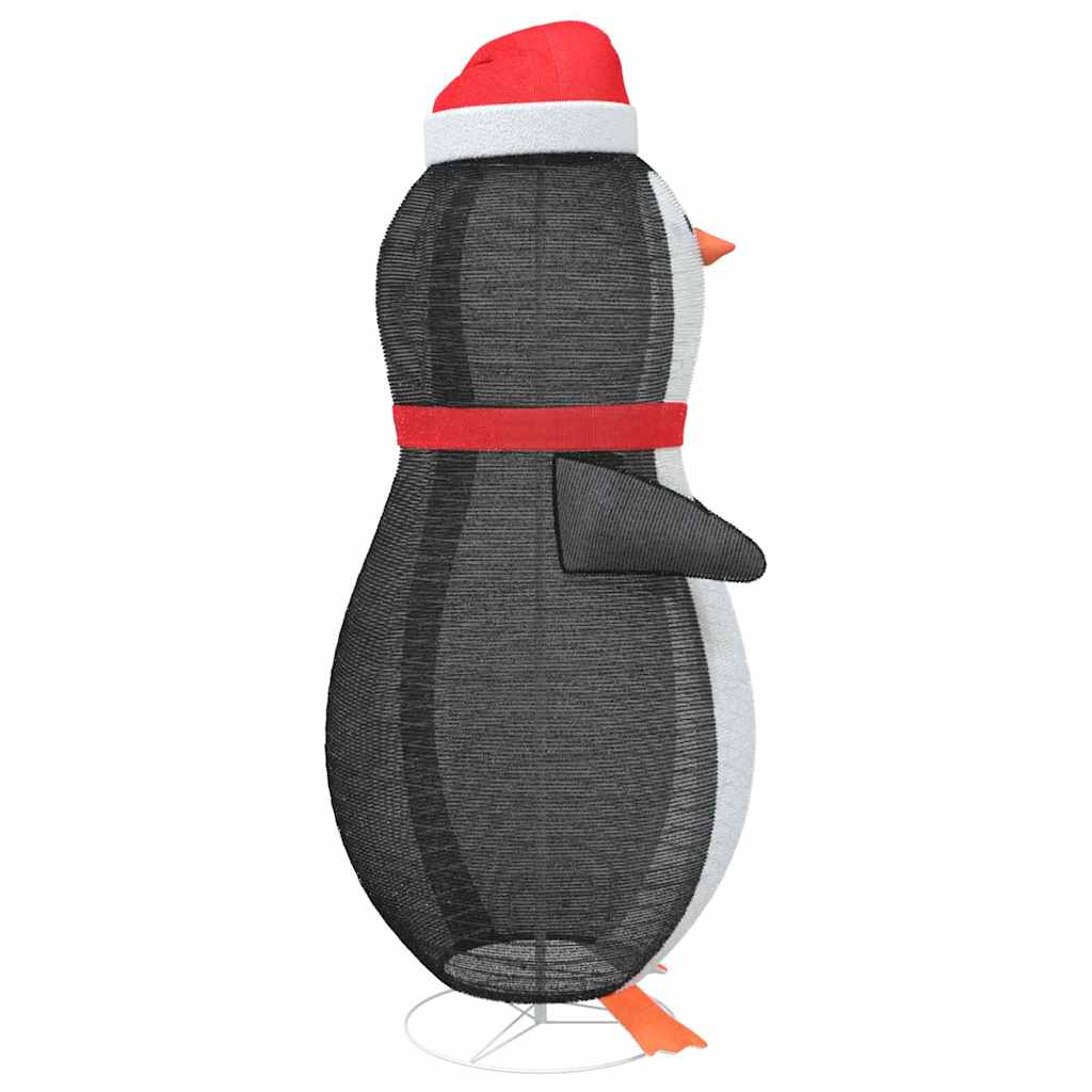 Snø Pingvin Figur med 600 LED Varmhvit 78 x 178 cm stoff