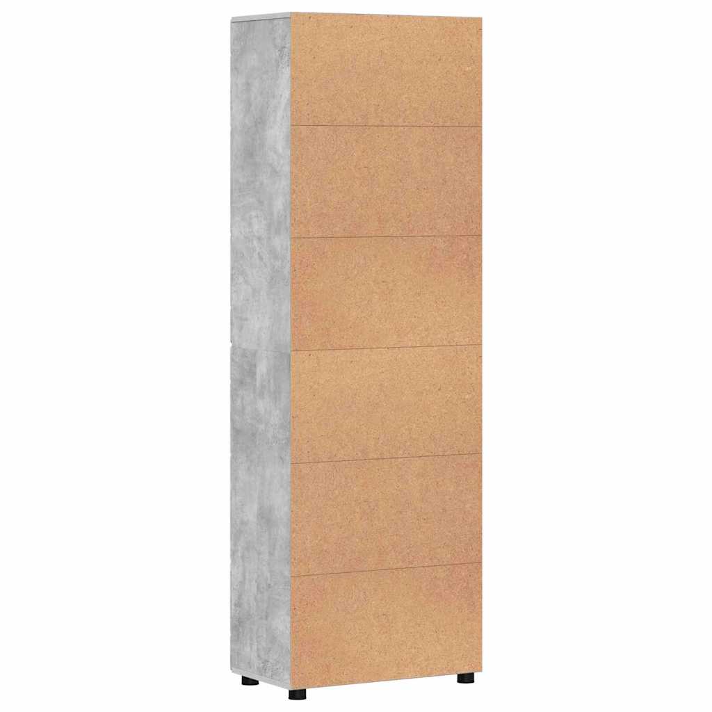 Høyskap FLORIN Betonggrå 60 x 35 x 182 cm Konstruert tre