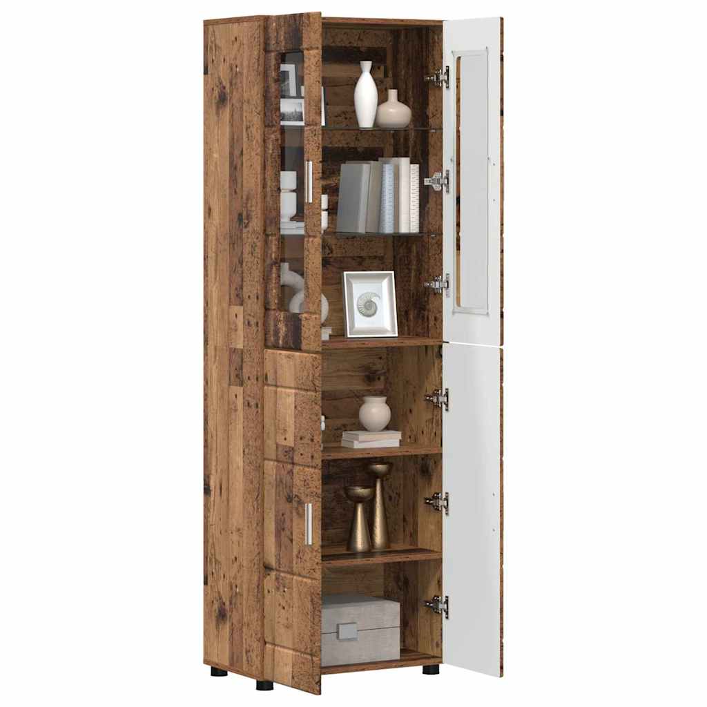 Høyskap FLORIN Gammelt tre 60 x 35 x 182 cm Konstruert tre
