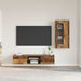 TV-benksett med skuff FLORIN 3 pcs Gammelt tre Konstruert tre