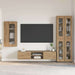 TV-benksett FLORIN 3 stk. Artisan Eik Konstruert tre