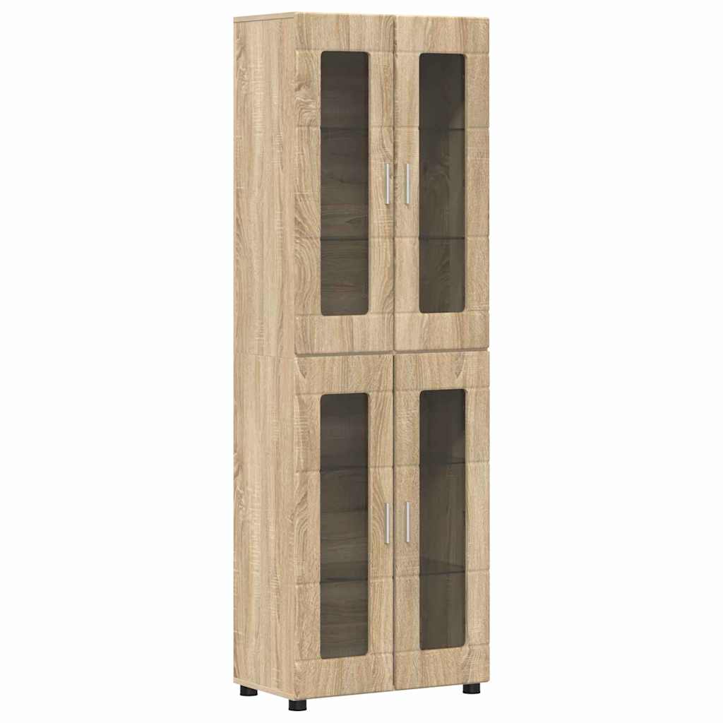 TV-benksett med skuff FLORIN 3 pcs Sonoma eik Konstruert tre