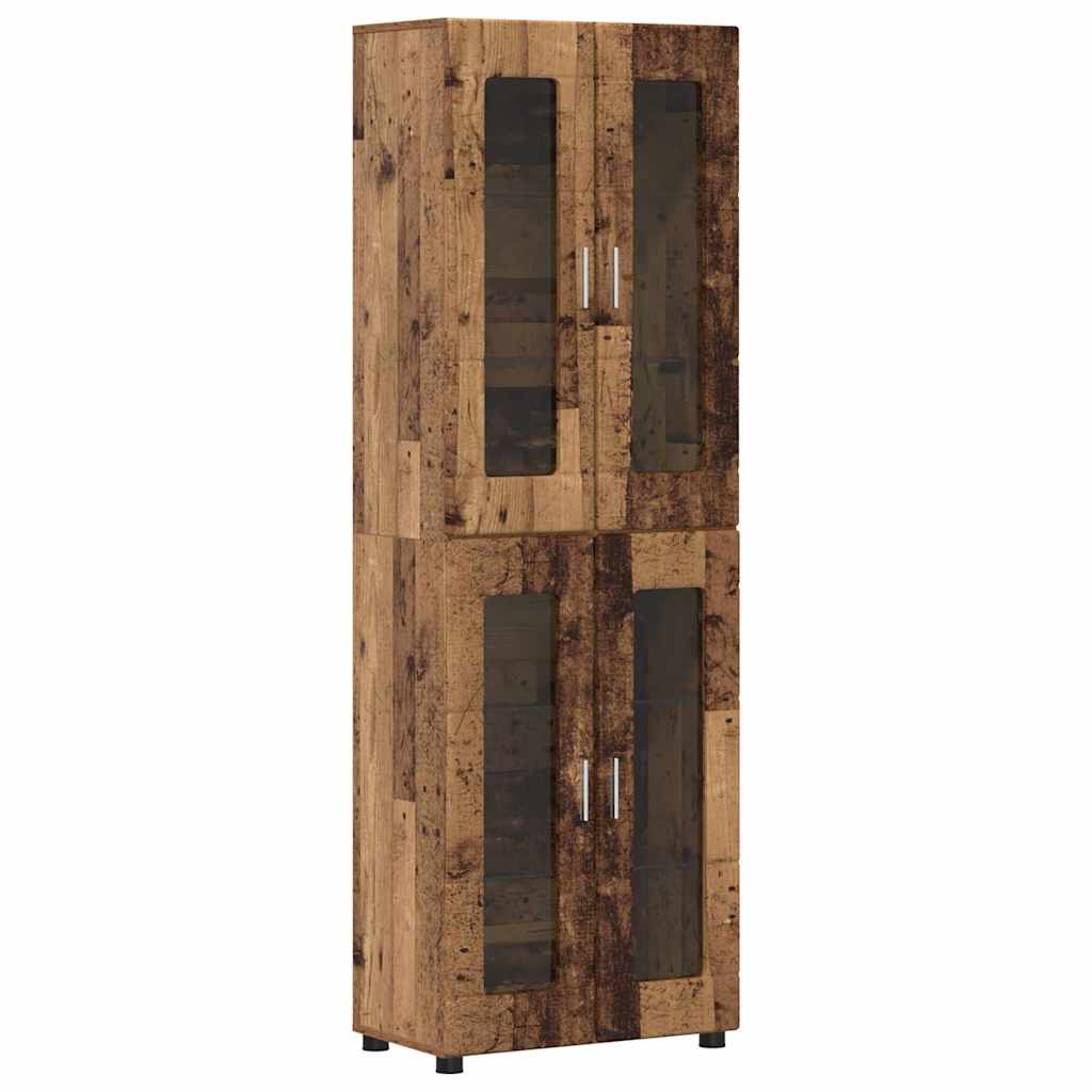 TV-benksett med skuff FLORIN 3 pcs Gammelt tre Konstruert tre
