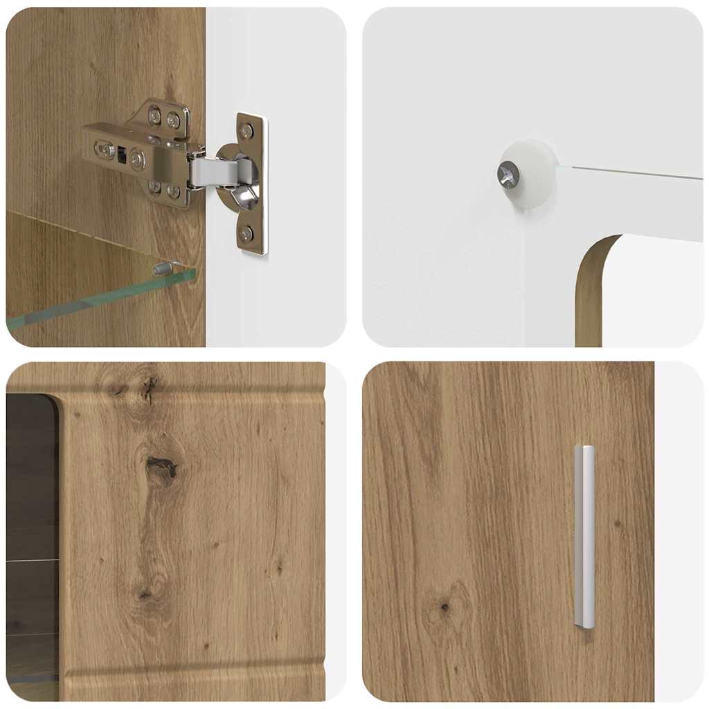TV-benksett med skuff FLORIN 3 pcs Artisan Eik Konstruert tre
