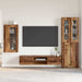 TV-benksett med skuff FLORIN 3 pcs Gammelt tre Konstruert tre