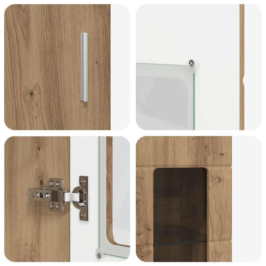 TV-benksett med skuff FLORIN 3 pcs Artisan Eik Konstruert tre
