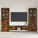 TV-benksett med skuff FLORIN 3 pcs Røkt eik Konstruert tre